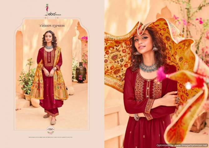Eba Zora Heavy Designer Festive Wear Silk With Embroidery Salwar Kameez